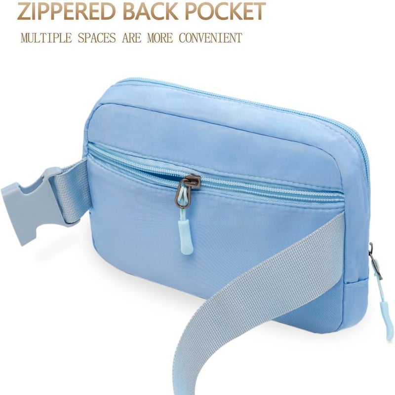 WITROMAN Belt bag Fanny pack crossbody bags for women Everywhere belt bag (Light blue) - Image 4